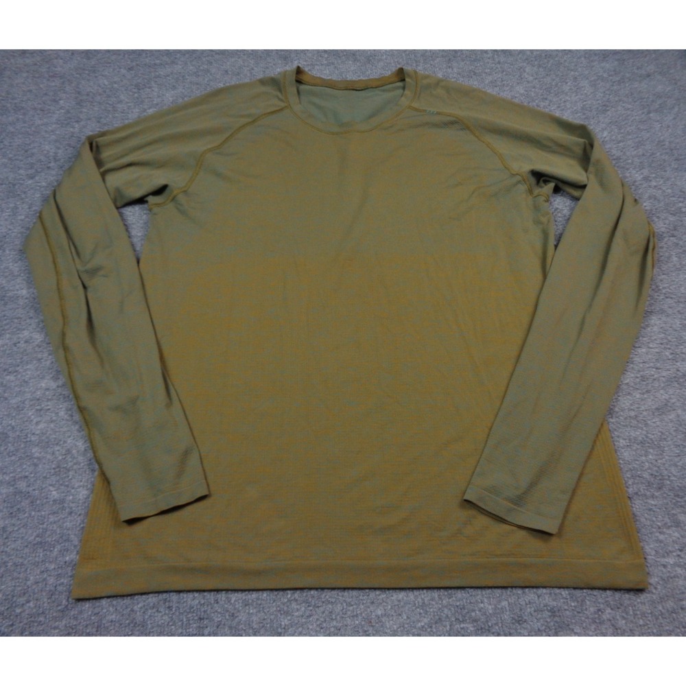 Lululemon Shirt Metal Mens XL Fools Gold Vent Tech Long Sleeve 2.0 Performance